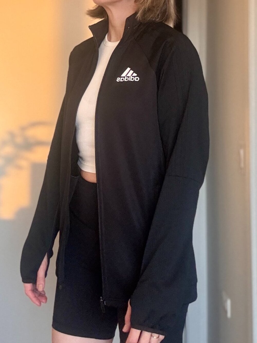 Adidas Climalite Black Full Zip Training Track Jacket Size S